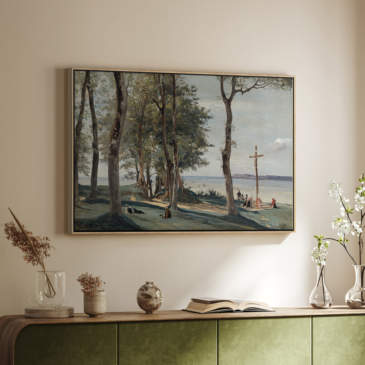 A Calvary on the Cote de Grace, c. 1829 - Floater Framed Canvas Print