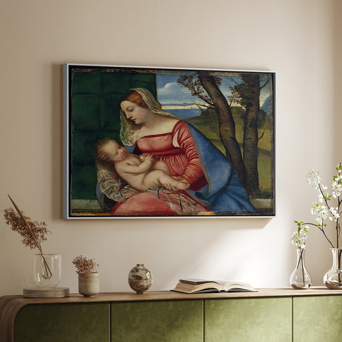 Madonna and Child, c. 1508 - Floater Framed Canvas Print