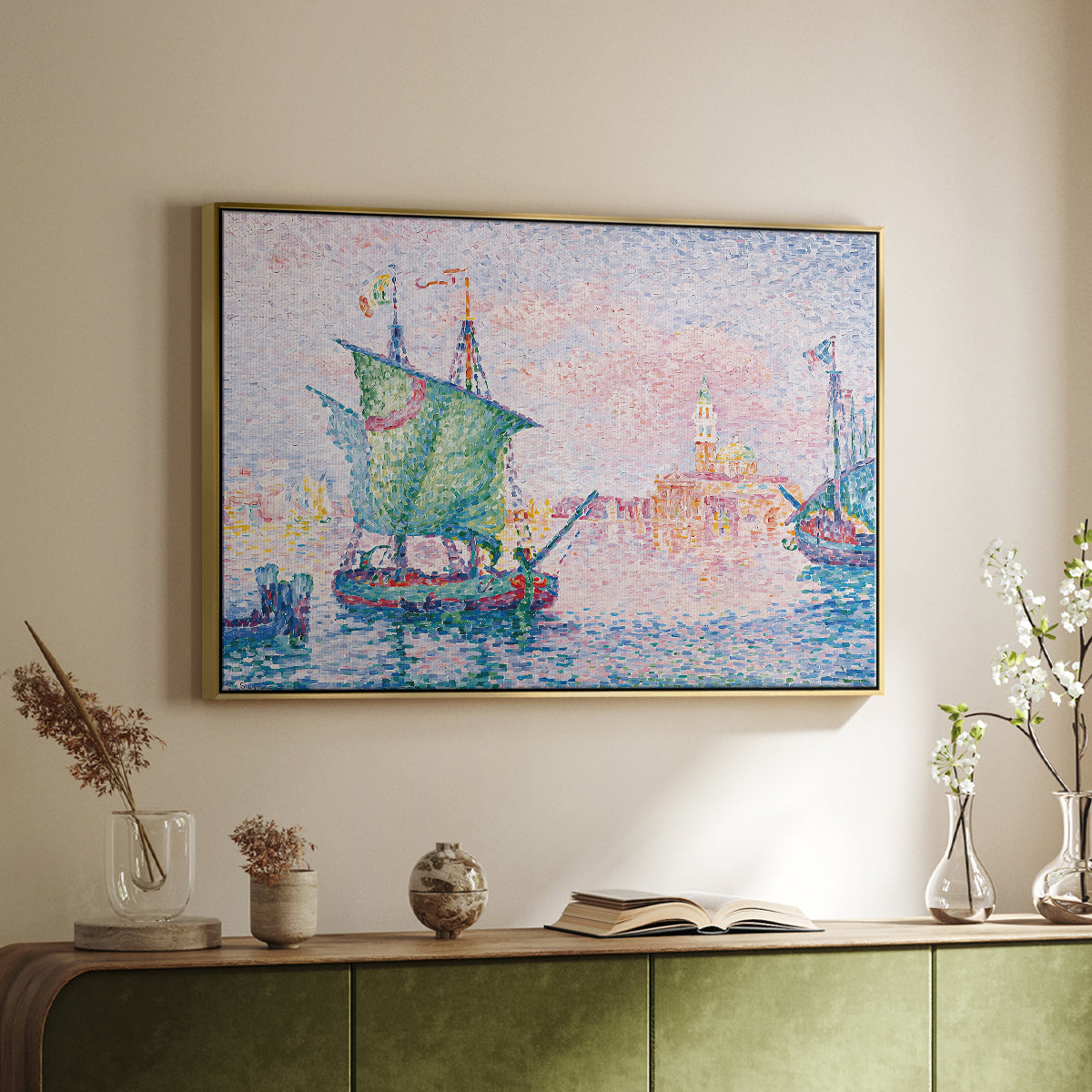 Venice, the Pink Cloud, 1909 - Floater Framed Canvas Print