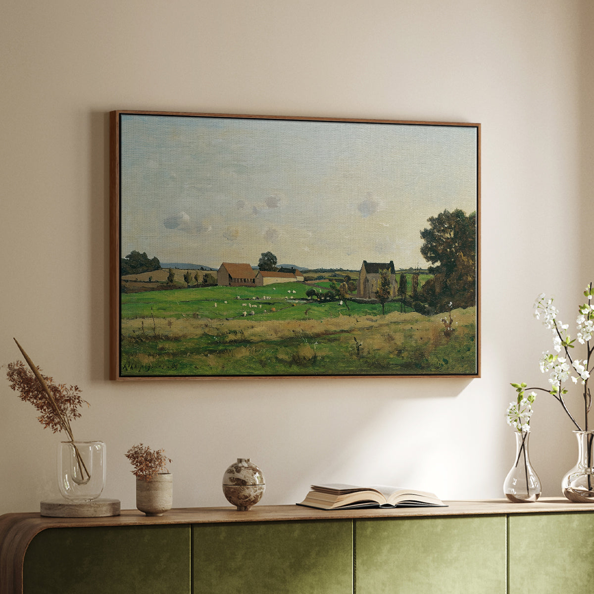 The Saulce Estate, 1869 - Floater Framed Canvas Print