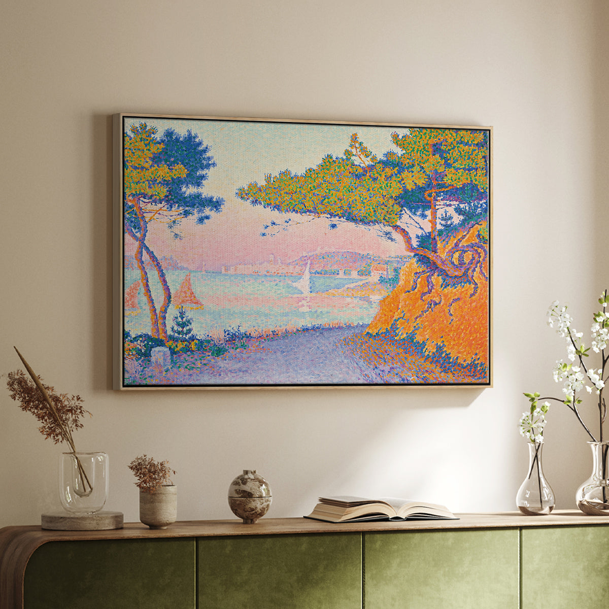 Golfe Juan, 1896 - Floater Framed Canvas Print