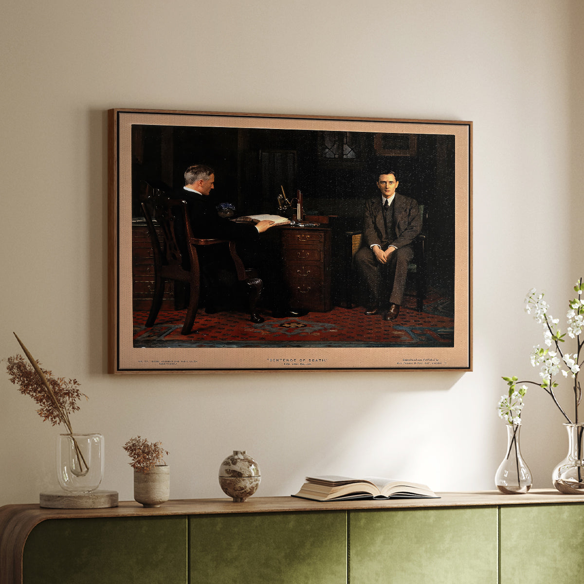 The Sentence of Death, 1908 - Floater Framed Canvas Print