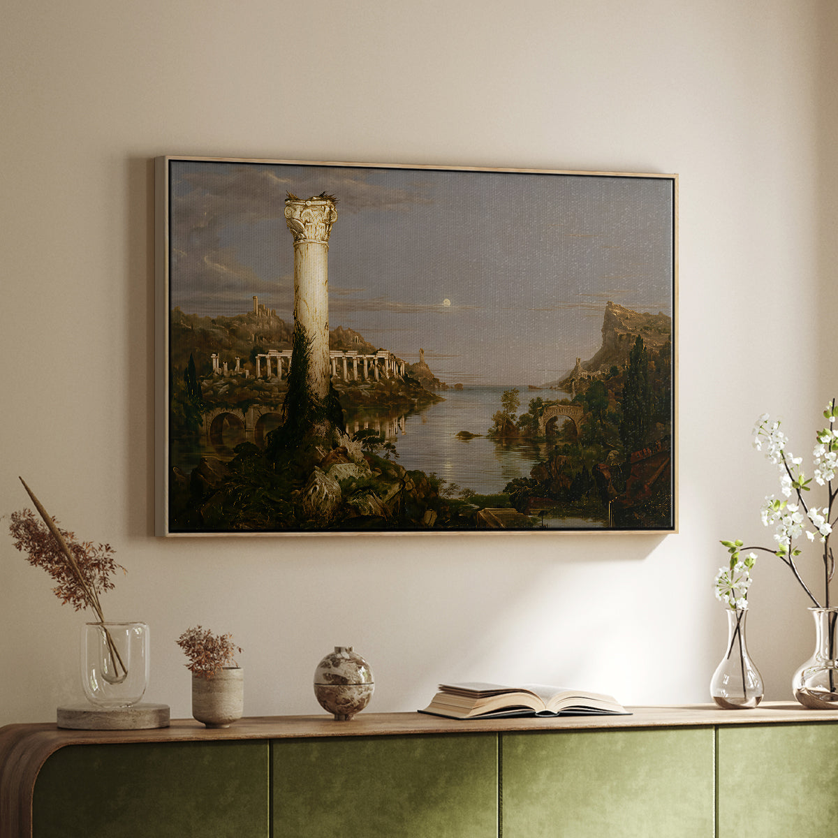 The Course of Empire: Desolation, 1836 - Floater Framed Canvas Print