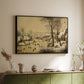 Winter Landscape with Skaters and Bird Trap, 1565 - Floater Framed Canvas Print
