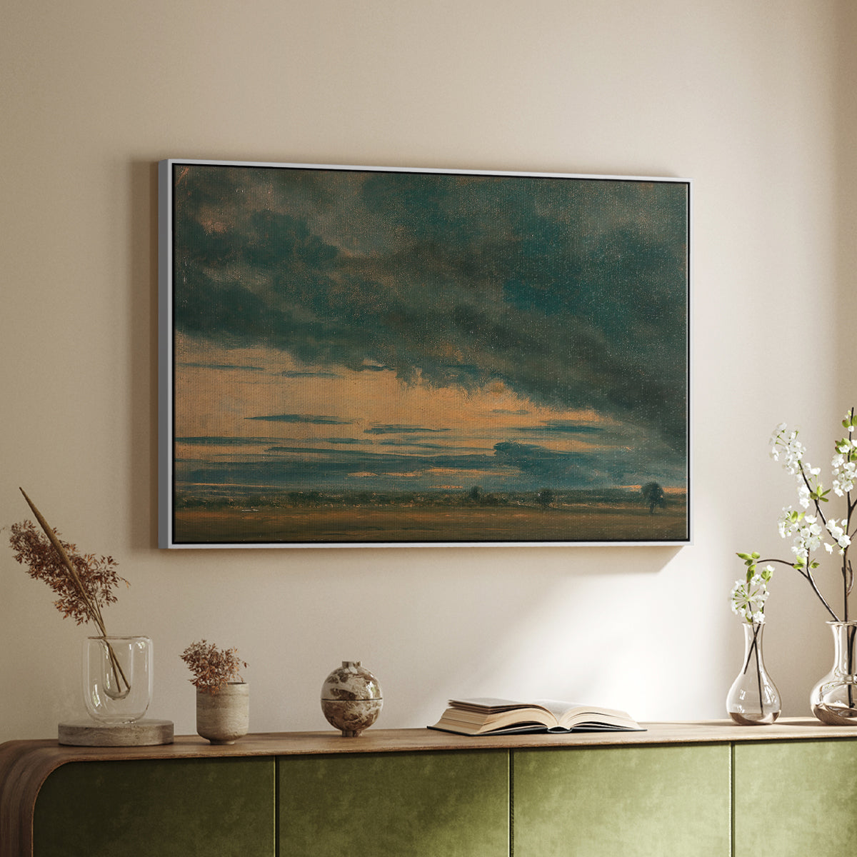 Cloud Study, c. 1821 - Floater Framed Canvas Print