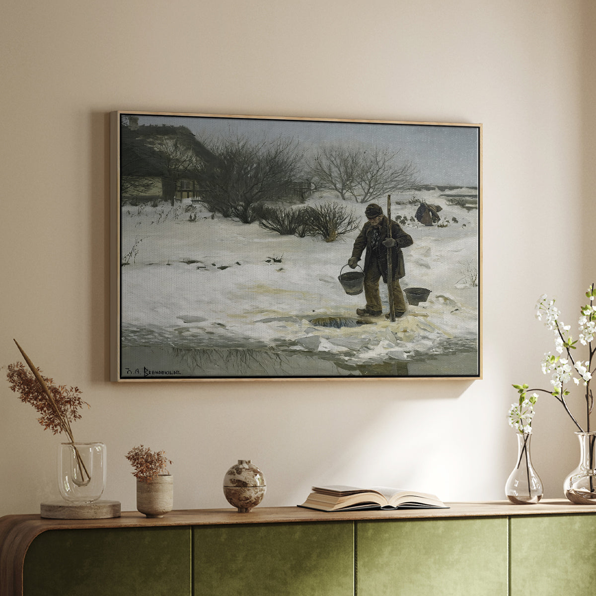 Tøsne, 1895 - Floater Framed Canvas Print
