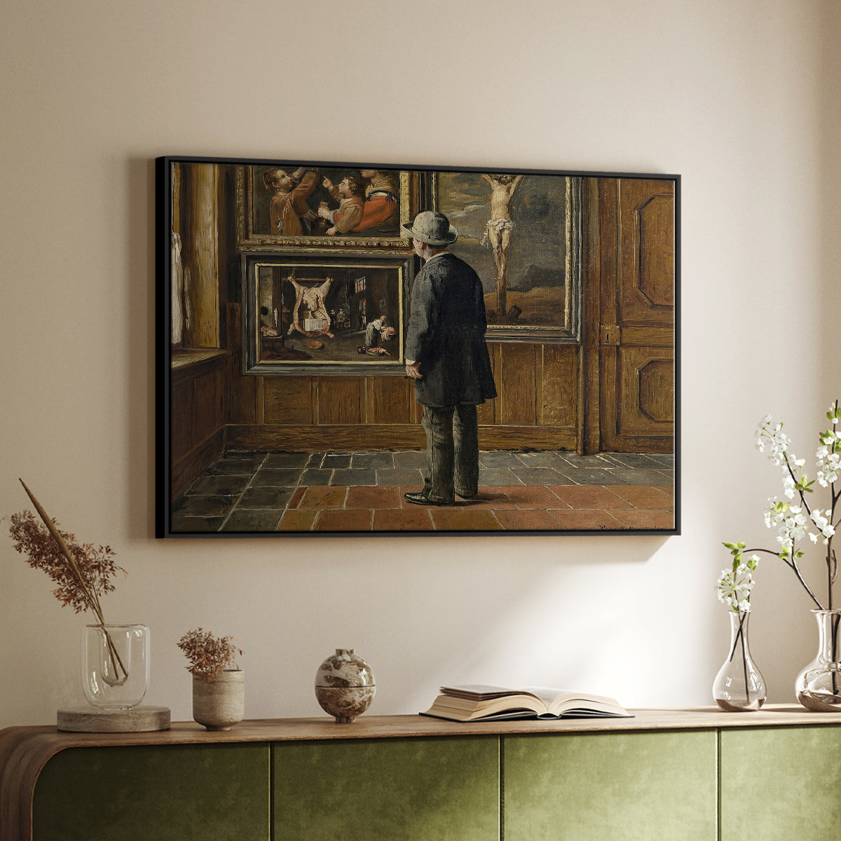 The Picture Lover, 1884 - Floater Framed Canvas Print