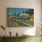 Orchard in Blossom, Bordered by Cypresses, 1888 - Floater Framed Canvas Print