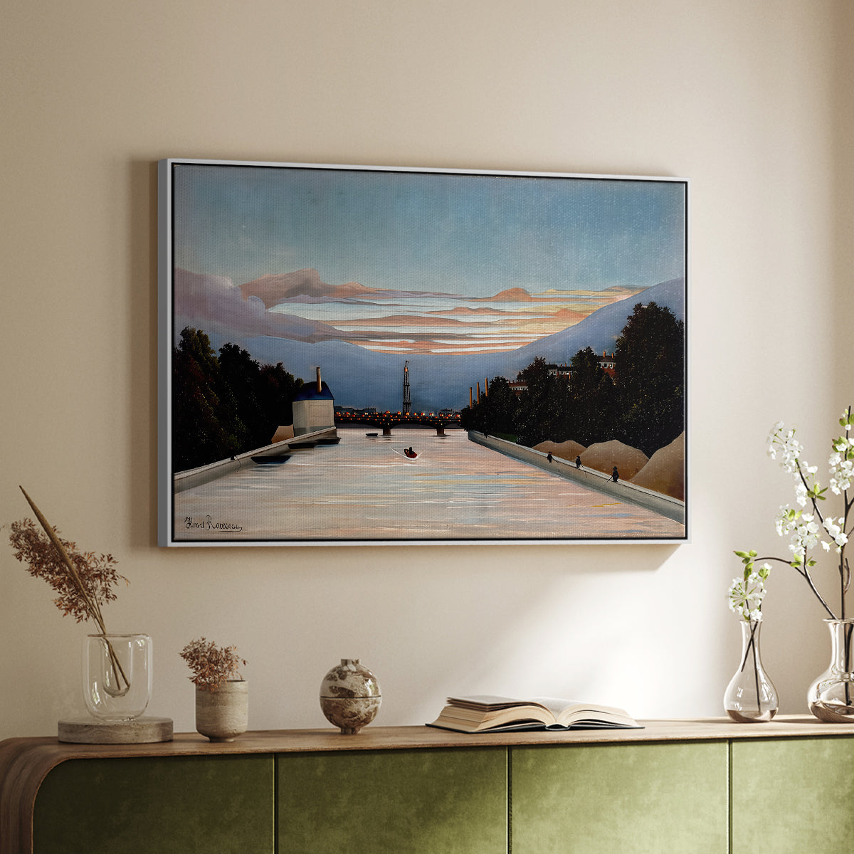 The Eiffel Tower, c. 1898 - Floater Framed Canvas Print