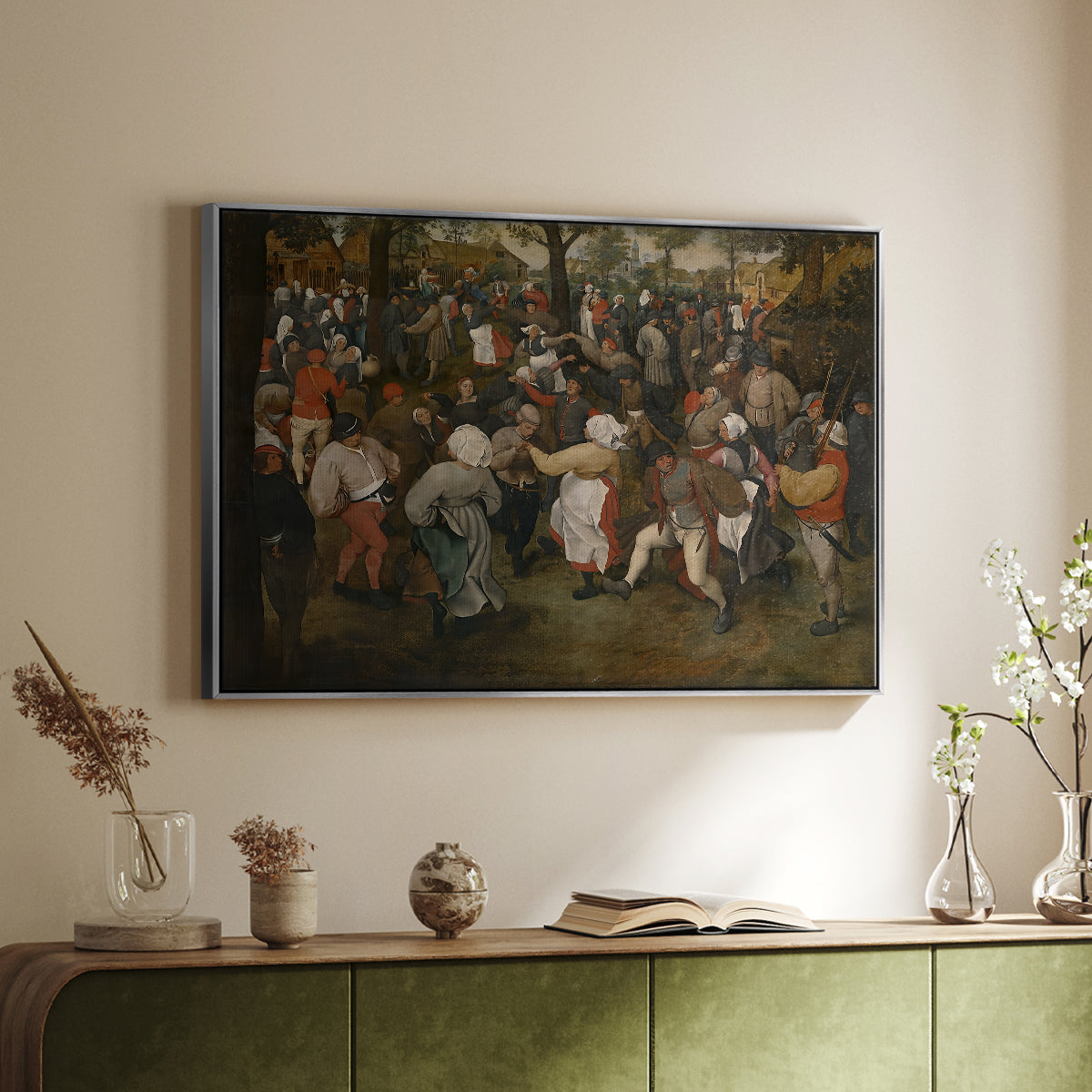 The Wedding Dance, c. 1566 - Floater Framed Canvas Print