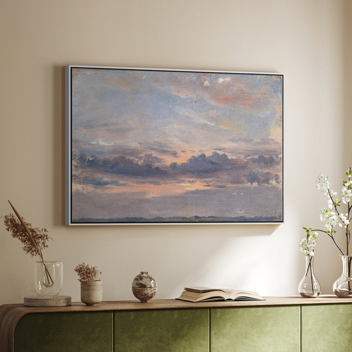 A Cloud Study, Sunset, c. 1821-1822 - Floater Framed Canvas Print