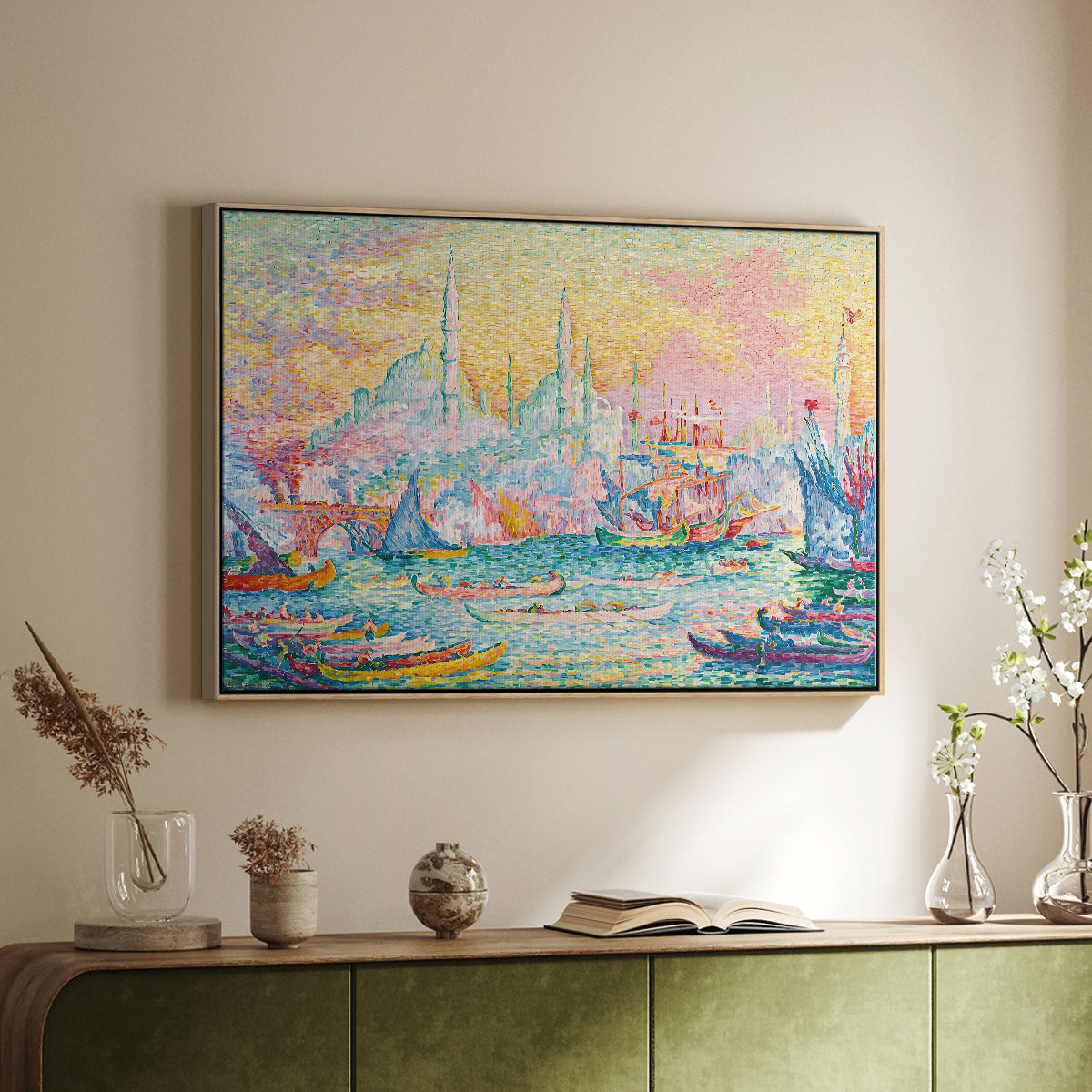 The Golden Horn, Constantinople, 1907 - Floater Framed Canvas Print