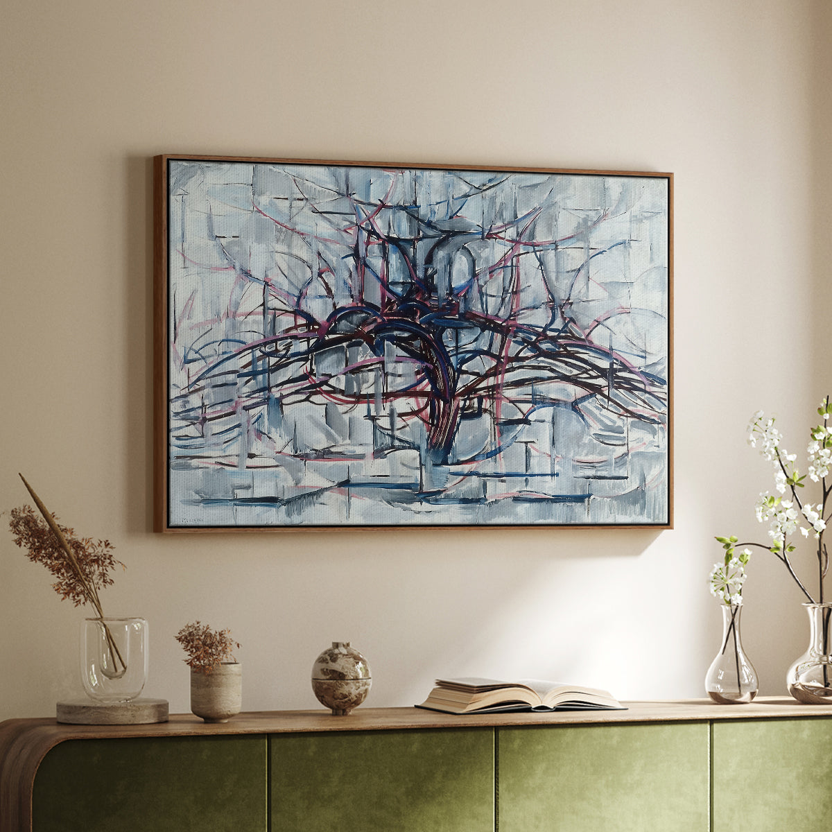 Horizontal Tree, 1912 - Floater Framed Canvas Print