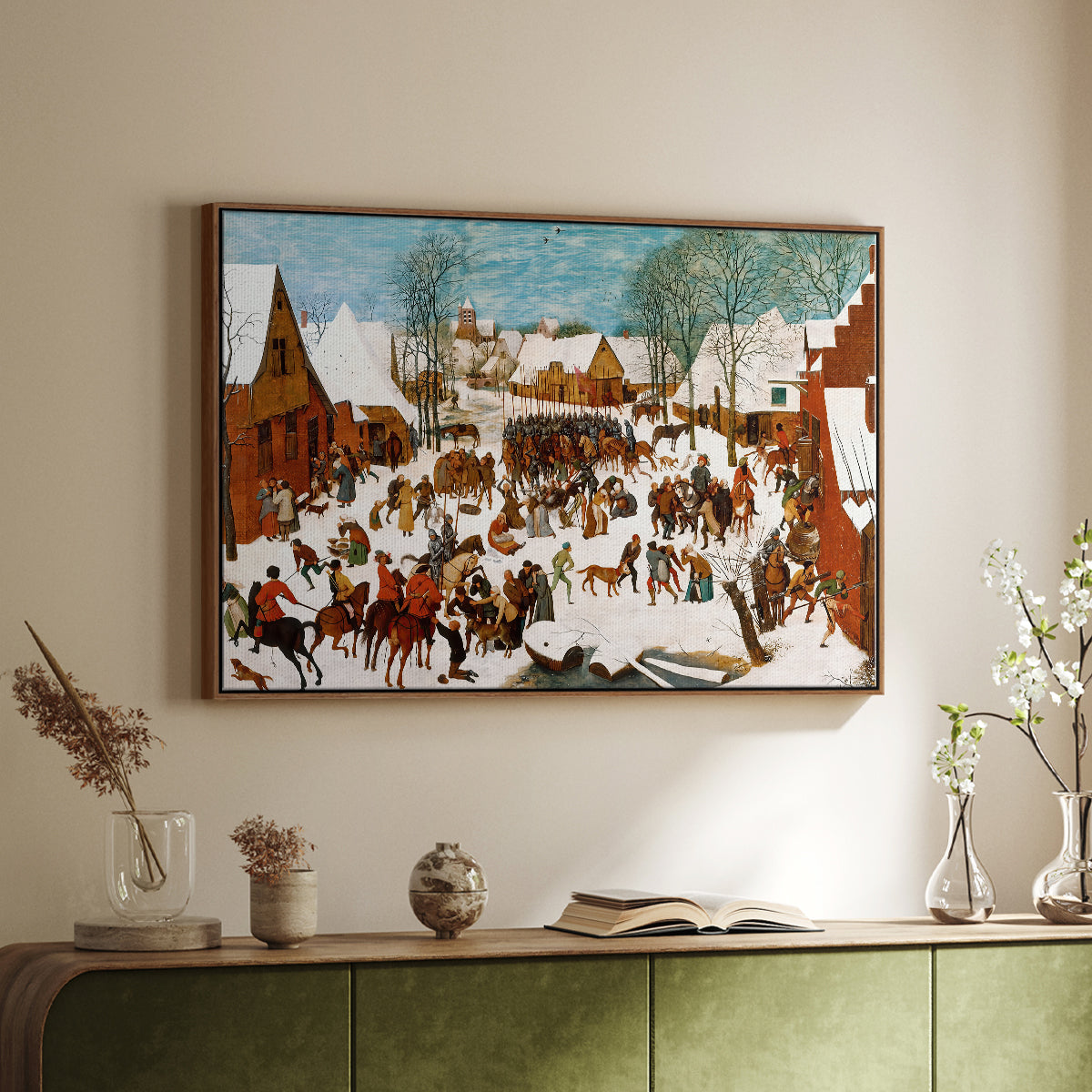 Massacre of the Innocents, c. 1565-1567 - Floater Framed Canvas Print