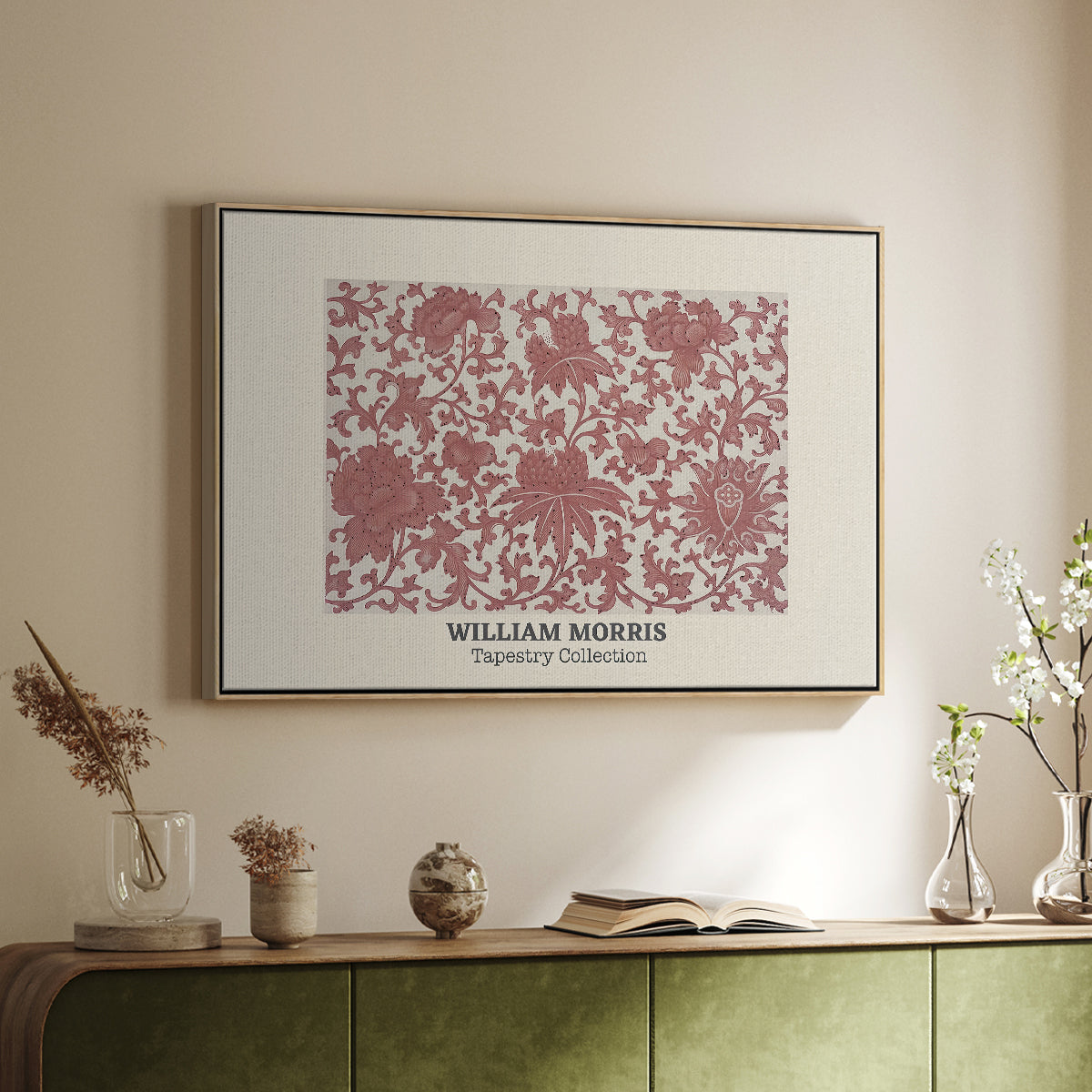 Examples of Chinese Ornament, Pl. XCIII (Morris Inspired), 1867 - Floater Framed Canvas Print