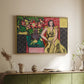 Seated Woman with a Vase of Amaryllis, 1941 - Floater Framed Canvas Print