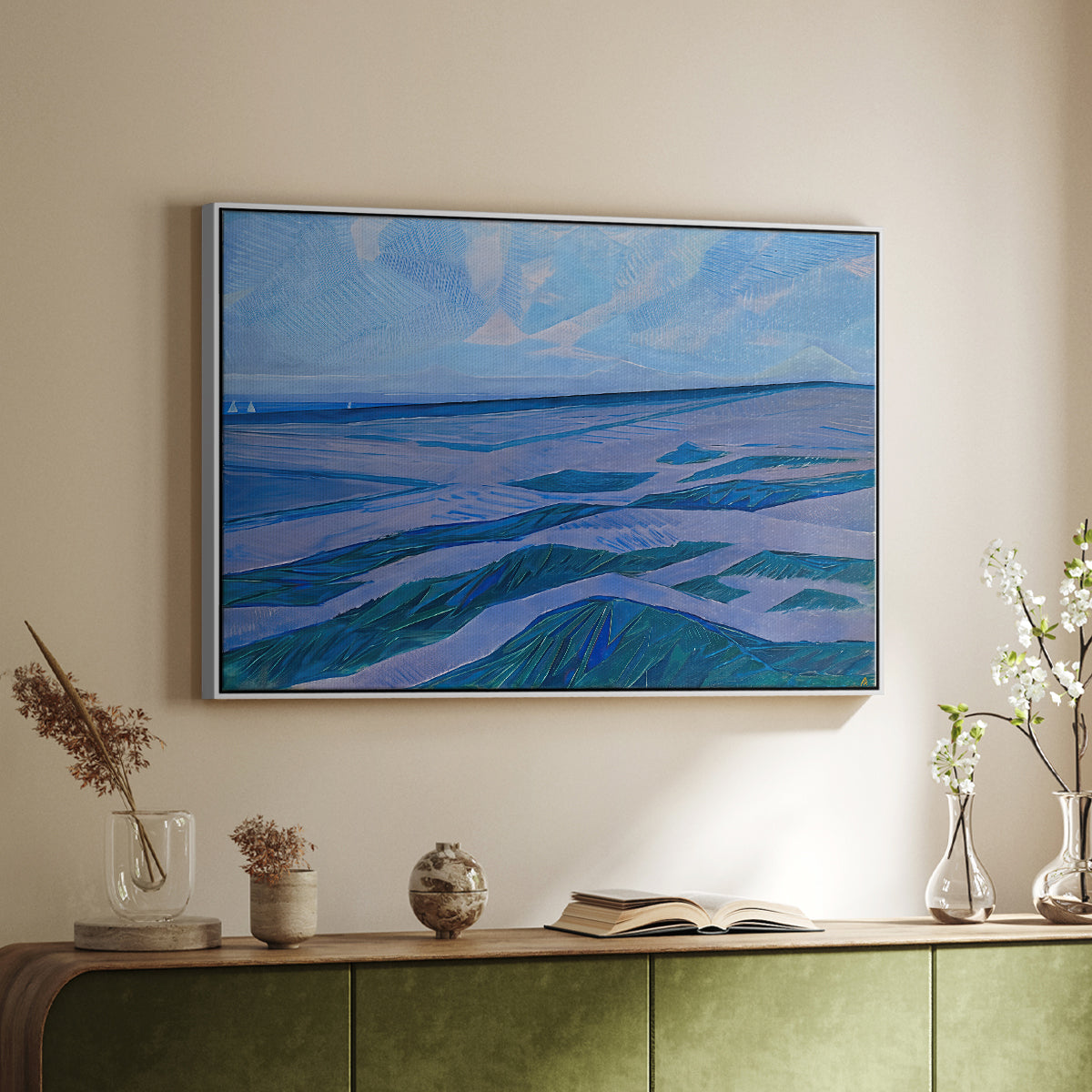 Dune Landscape, 1911 - Floater Framed Canvas Print