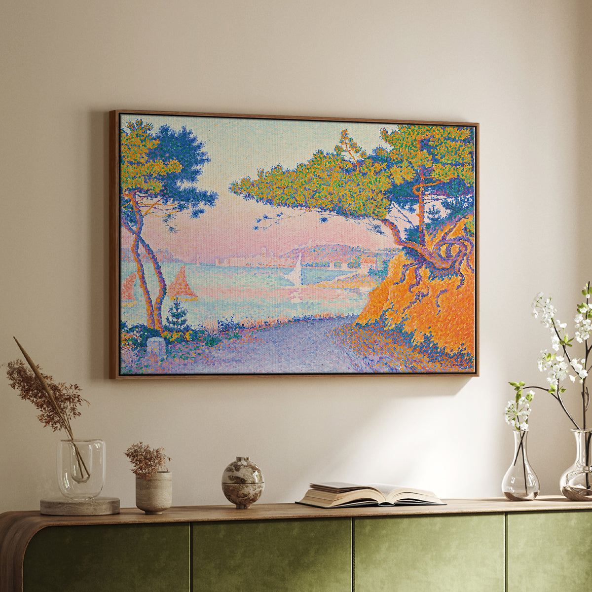 Golfe Juan, 1896 - Floater Framed Canvas Print