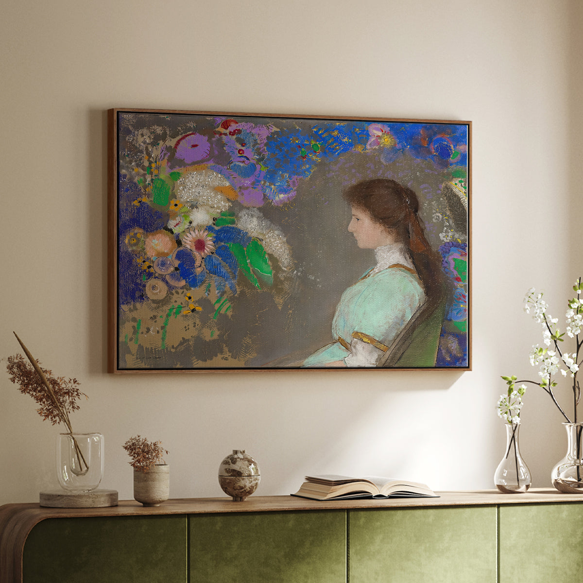Portrait of Violette Heymann, 1910 - Floater Framed Canvas Print