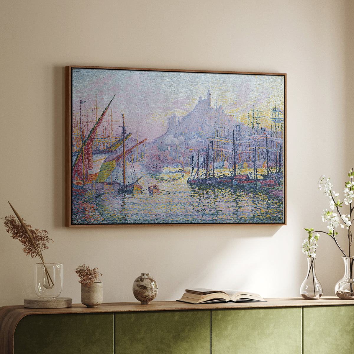 The Port of Marseille, 1905 - Floater Framed Canvas Print