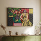 Seated Woman with a Vase of Amaryllis, 1941 - Floater Framed Canvas Print