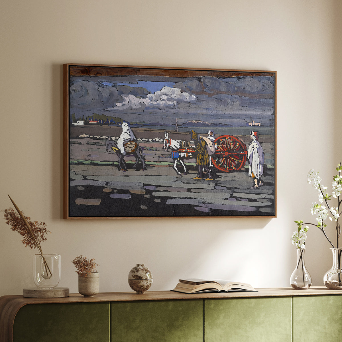 Country Road (Landstrasse), 1905 - Floater Framed Canvas Print
