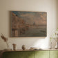 Somerset House Terrace from Waterloo Bridge, c. 1819 - Floater Framed Canvas Print