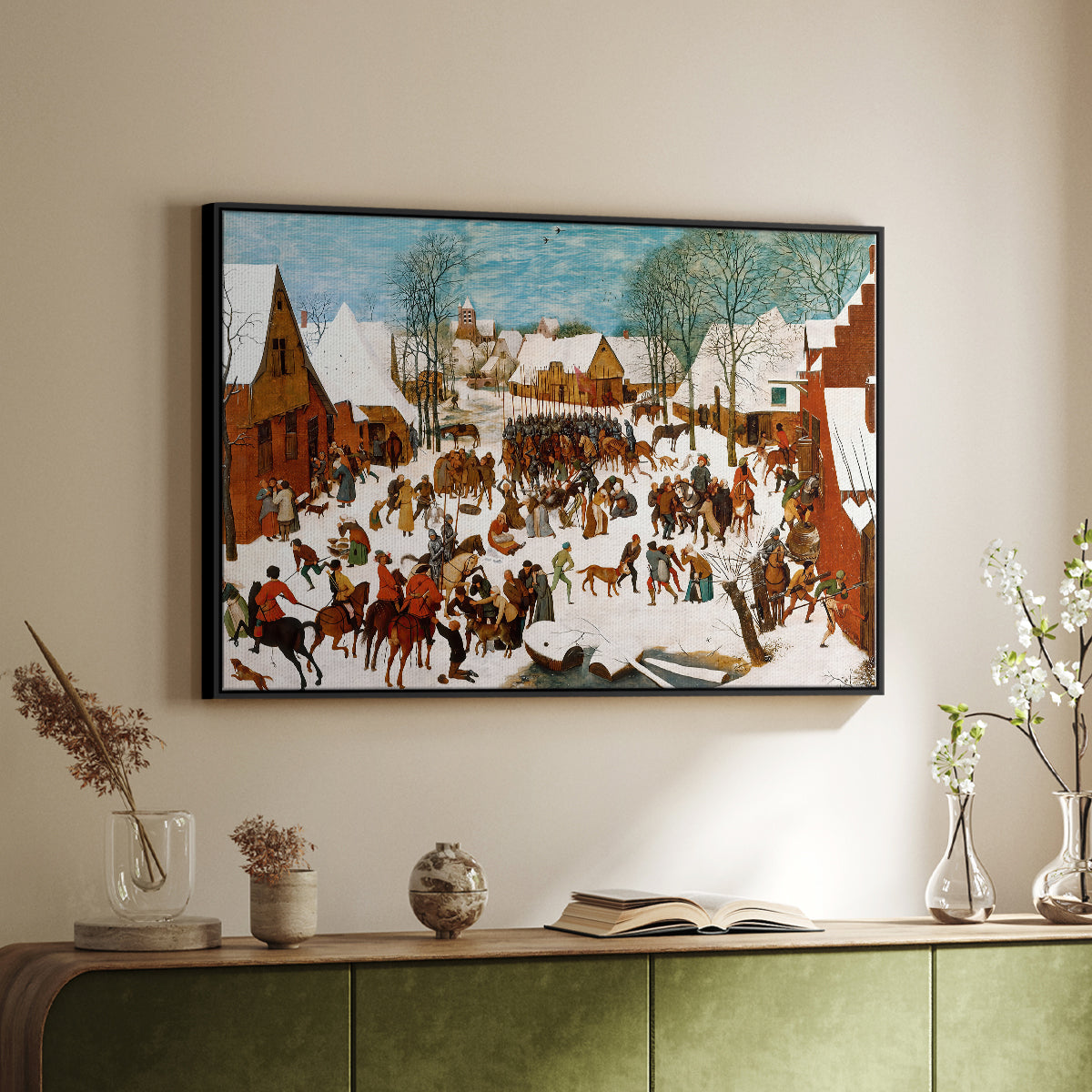 Massacre of the Innocents, c. 1565-1567 - Floater Framed Canvas Print