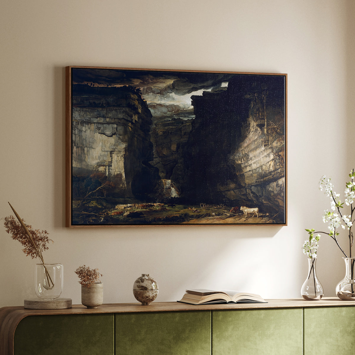 Gordale Scar, c. 1811-1813 - Floater Framed Canvas Print