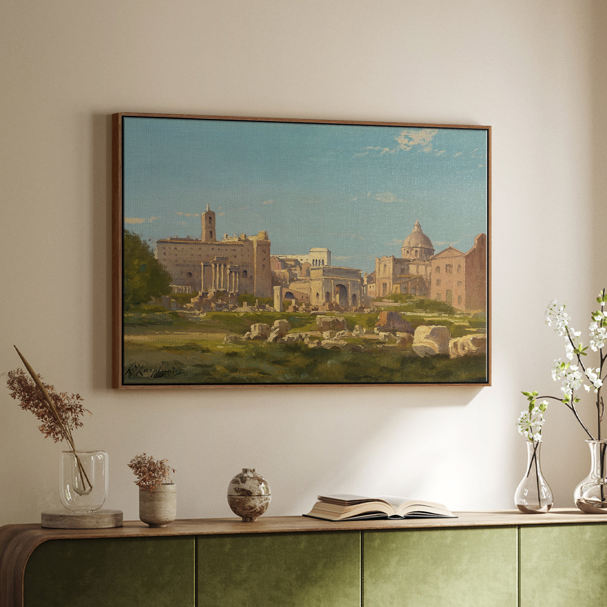 The Roman Forum, c. 1860 - Floater Framed Canvas Print
