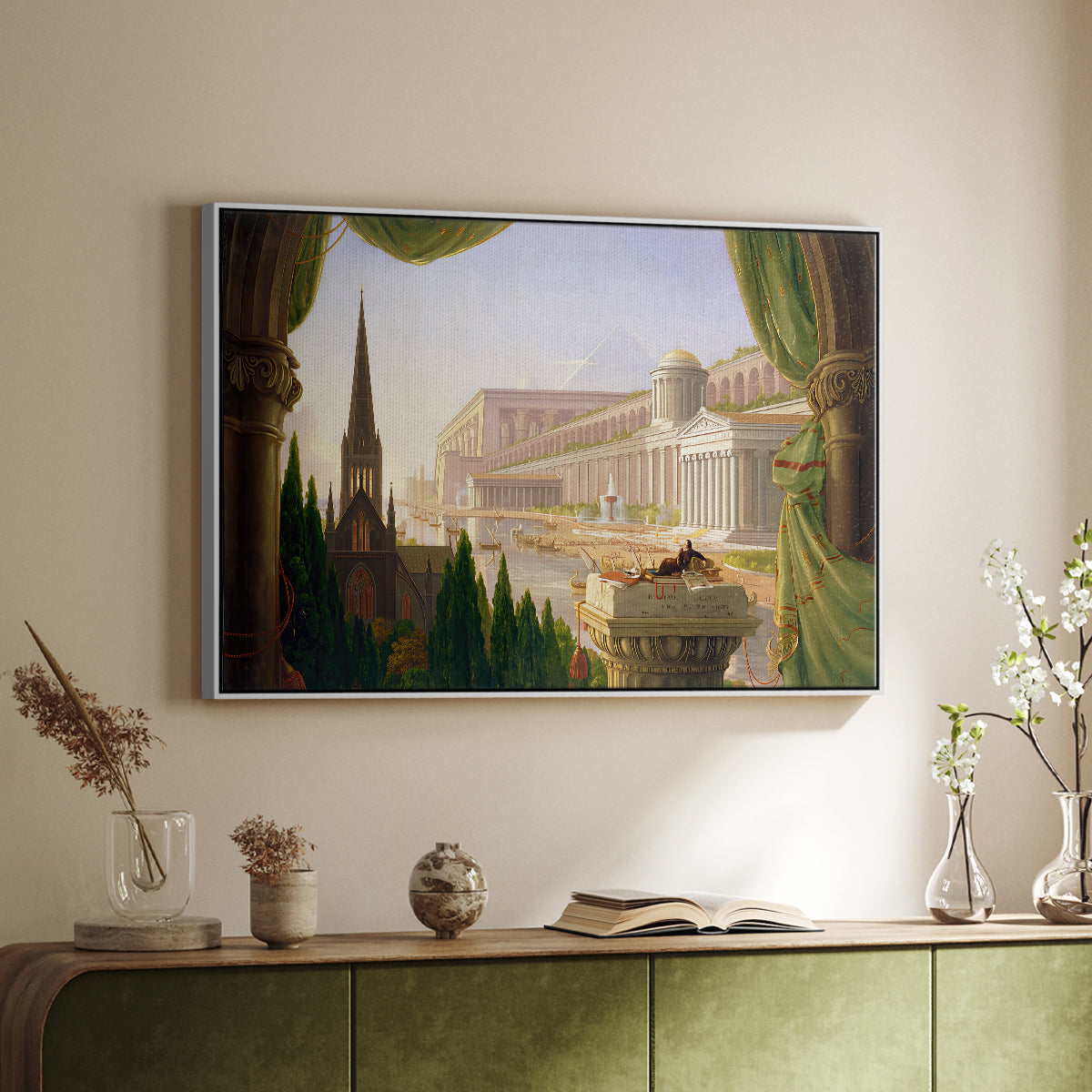 The Architect's Dream, 1840 - Floater Framed Canvas Print