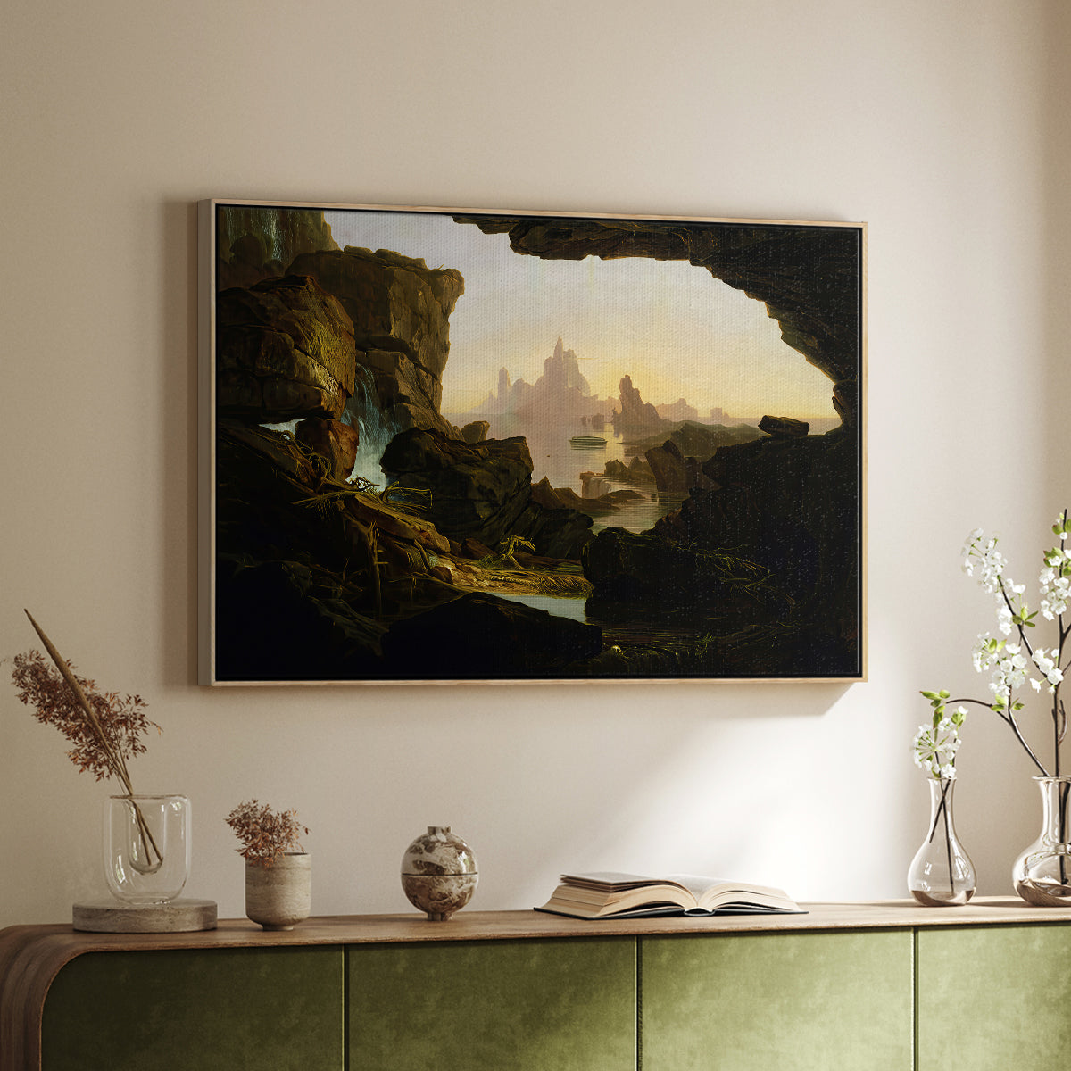 The Subsiding of the Waters of the Deluge, 1829 - Floater Framed Canvas Print