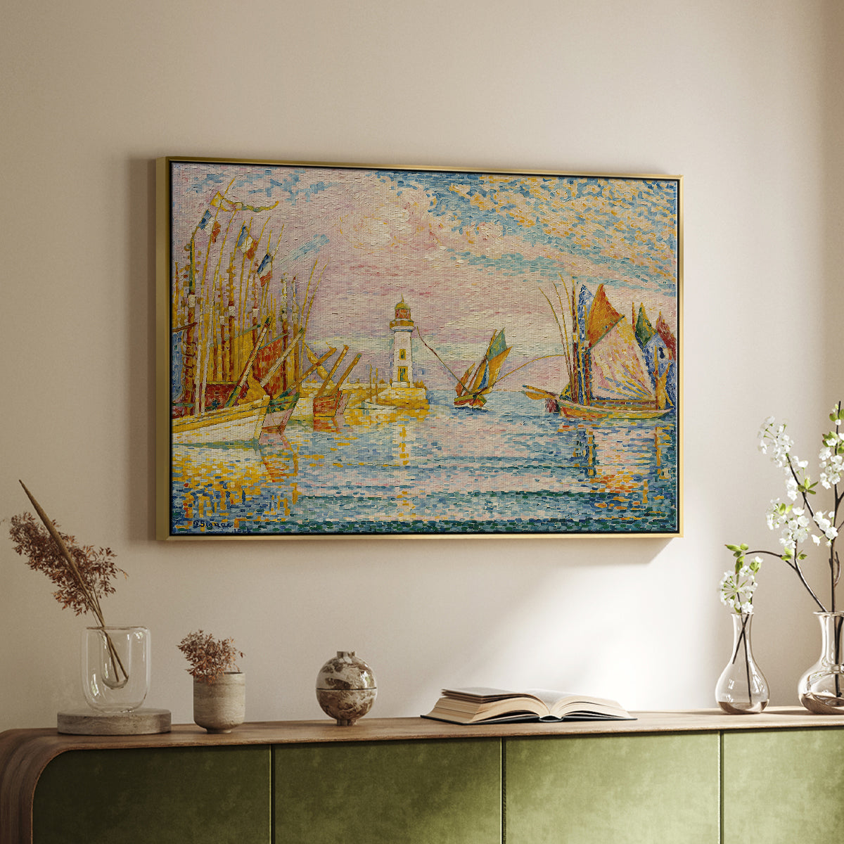 The Lighthouse at Groix, 1925 - Floater Framed Canvas Print