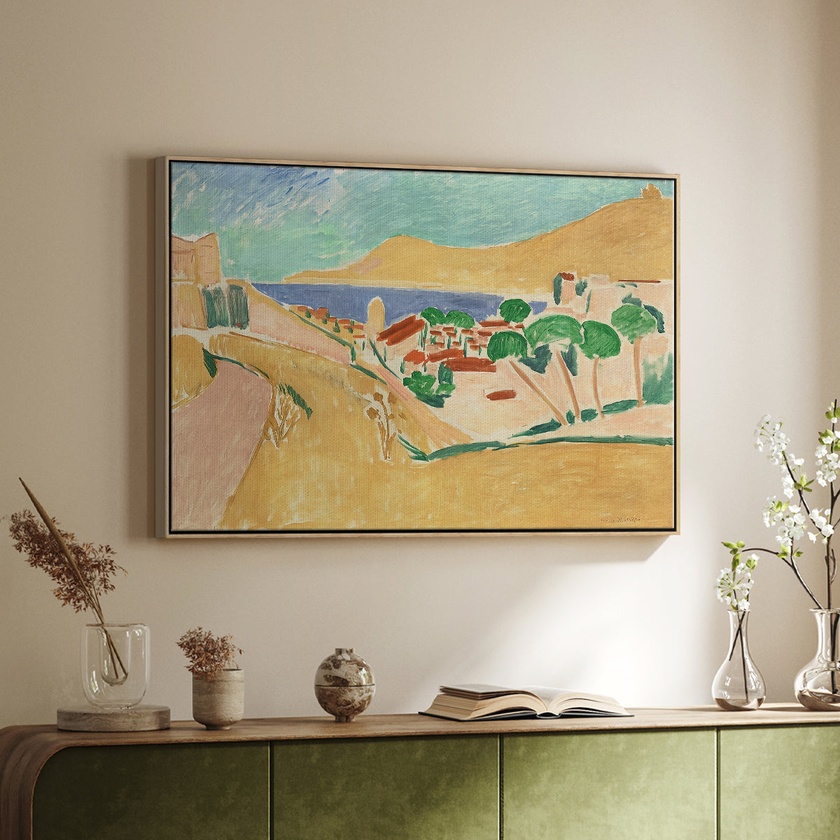 Collioure in August, c. 1911 - Floater Framed Canvas Print