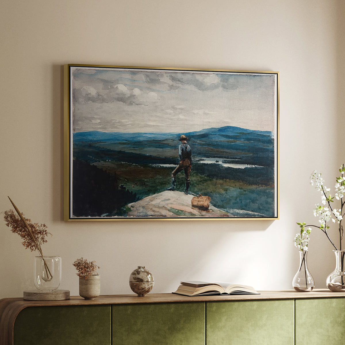The Ranger, Adirondacks, 1882 - Floater Framed Canvas Print