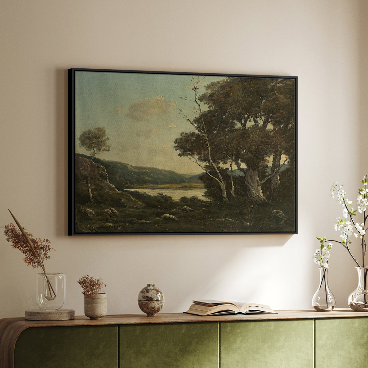 Landscape, 1898 - Floater Framed Canvas Print