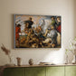 The Wolf and Fox Hunt, c. 1616 - Floater Framed Canvas Print