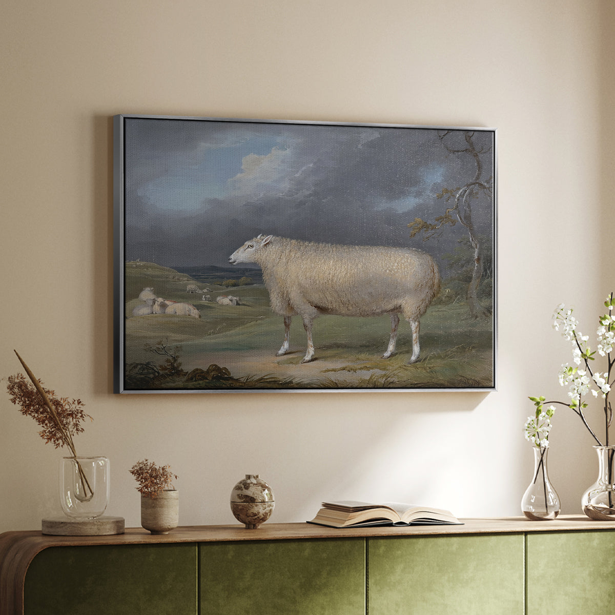 A Border Leicester Ewe, c. 1795-1800 - Floater Framed Canvas Print