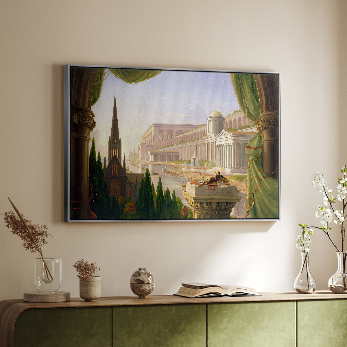 The Architect's Dream, 1840 - Floater Framed Canvas Print