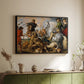 The Wolf and Fox Hunt, c. 1616 - Floater Framed Canvas Print