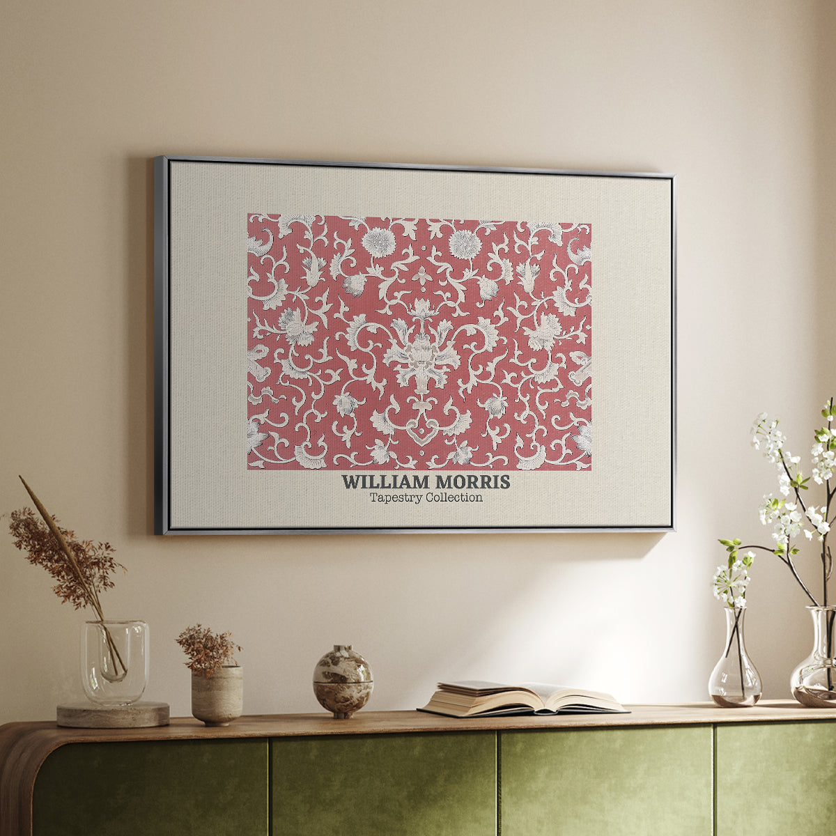 Examples of Chinese Ornament, Pl. XCV (Morris Inspired), 1867 - Floater Framed Canvas Print