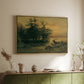 Wallowing Deer on the Shore of a Mountain Lake, c. 1850 - Floater Framed Canvas Print