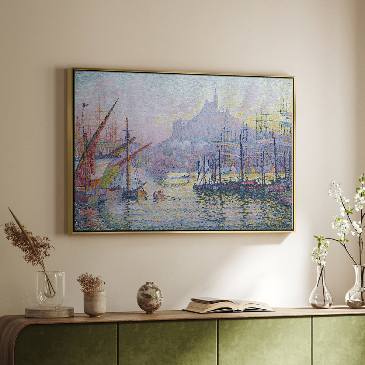 The Port of Marseille, 1905 - Floater Framed Canvas Print