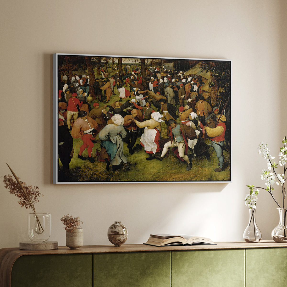 The Wedding Dance, c. 1566 - Floater Framed Canvas Print