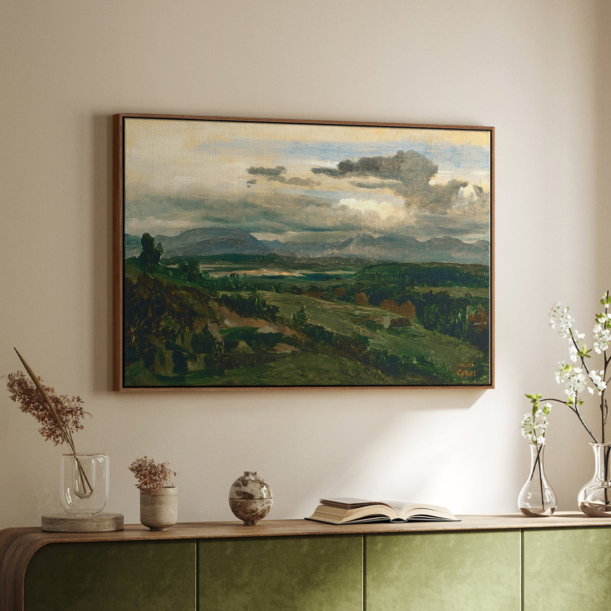 Civita Castellana, c. 1860s - Floater Framed Canvas Print