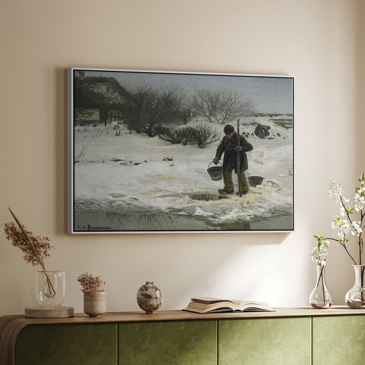 Tøsne, 1895 - Floater Framed Canvas Print