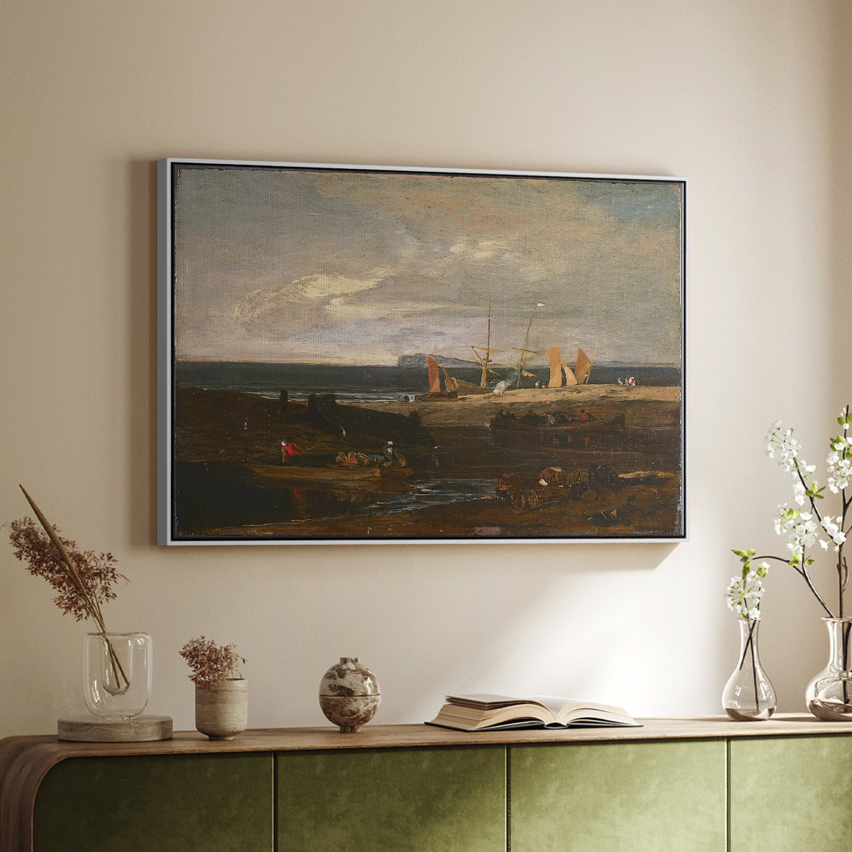 A Scene on the English Coast, c. 1798 - Floater Framed Canvas Print