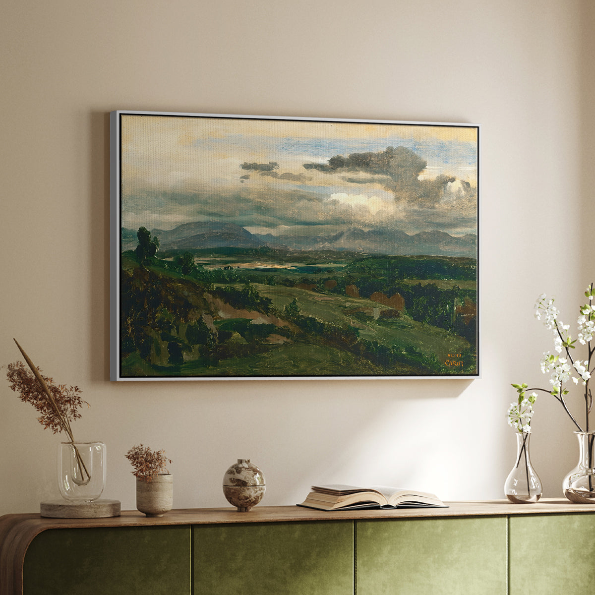 Civita Castellana, c. 1860s - Floater Framed Canvas Print