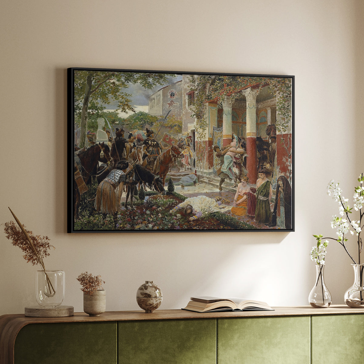 Onslaught of the Tartars, c. 1938 - Floater Framed Canvas Print