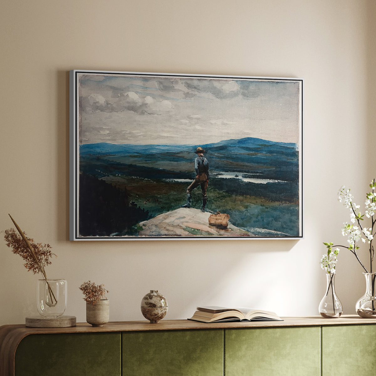 The Ranger, Adirondacks, 1882 - Floater Framed Canvas Print